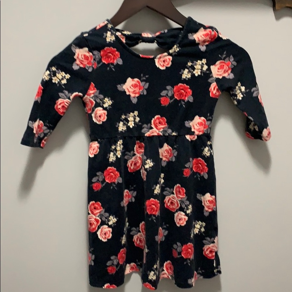 Girls Red rose dress